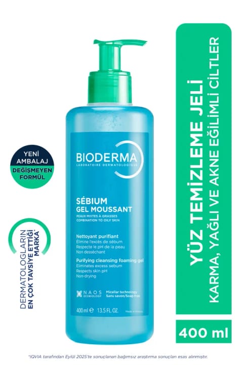 Bioderma Sebium فومینگ ژل پاک‌کننده 500ml