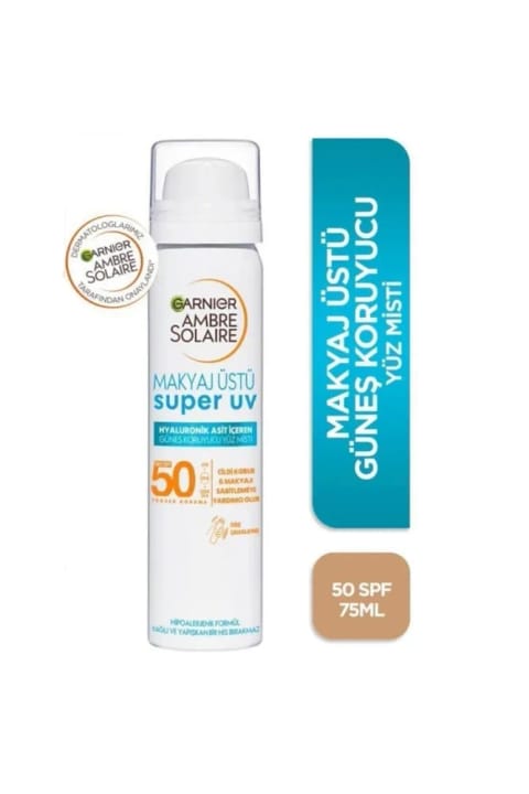 گارنیر آمبر سولر میست محافظت فوق العاده UV SPF50 روی آرایش ۷۵ml