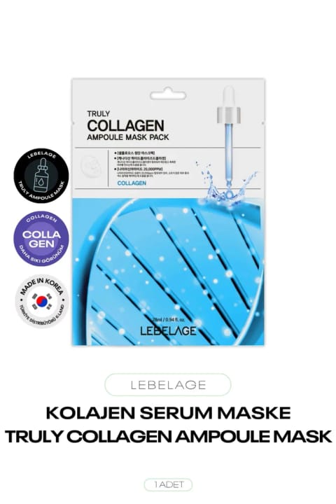 LEBELAGE ماسک ورقهای با سرم کلاژن Truly Collagen Ampoule Mask 1 عددی