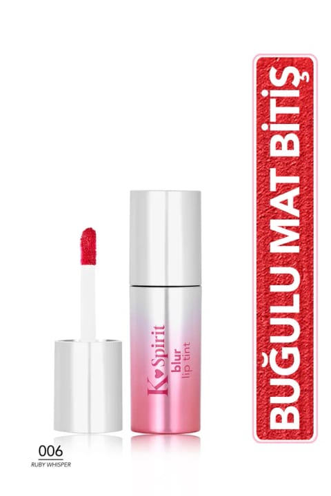 رژلب مایع مات فلورمار مدل K-Spirit با افکت بلور و مرطوبکننده — 006 Ruby Whisper