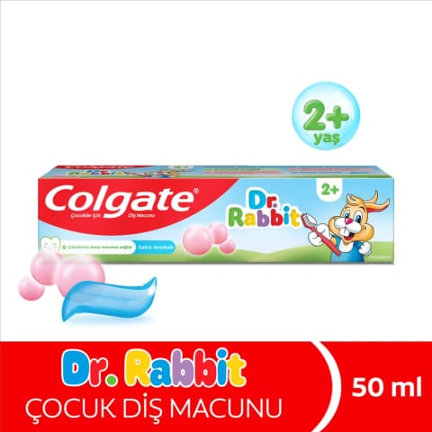 Colgate Dr. Rabbit خمیردندان کودکان با طعم آدامس بادکنکی ۵۰ میلی‌لیتر