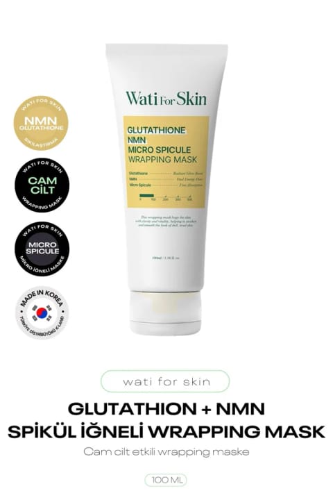 wati for skin ماسک شیشه‌ای پوست با سوزن‌های اسپیکول حاوی NMN و گلوتاتیون