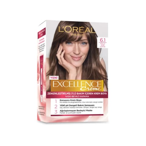Loreal Paris Excellence Creme رنگ مو - 6.1 بلوند تیره خاکستری