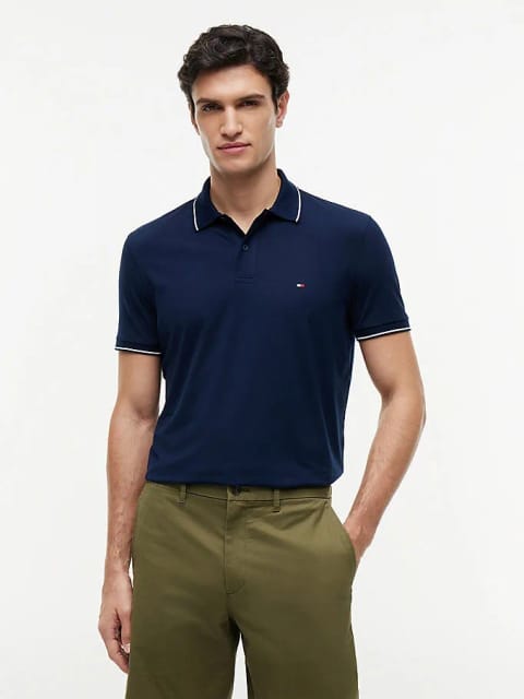 پولو شرت جرسی عملکرد مردانه Tommy Hilfiger