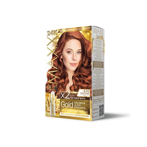 رنگ مو Maxx Deluxe Golden Beauty 8.45 دارچینی مسی