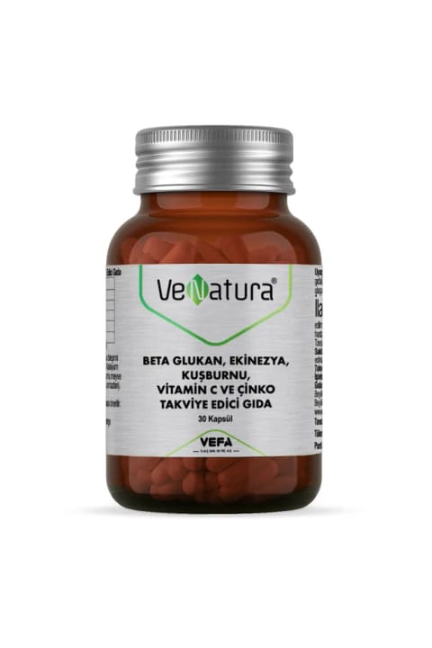 کپسول بتا گلوکان، اکیناسه، گل سرخ، ویتامین C و زینک VeNatura