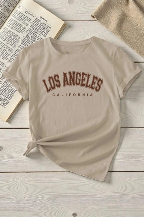 تیشرت طراحی چاپدار Los Angeles California یونیسکس uyguntarz