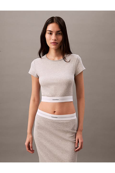 تیشرت زنانه Calvin Klein خاکستری LV00QS7349 P7A
