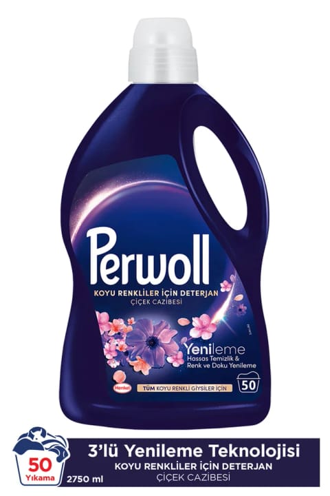 Perwoll Flower Charm لباسشویی تیره مراقبت حساس 2750 میلیلیتر (5...