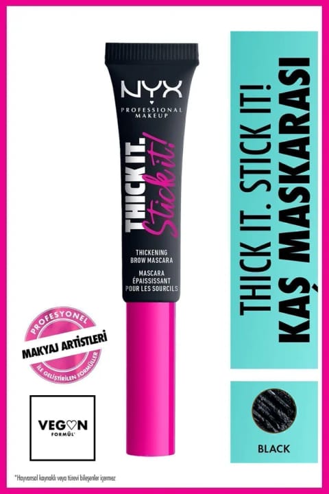 NYX Professional Makeup Thick It. Stick It! ماسکارا ابرو مشکی