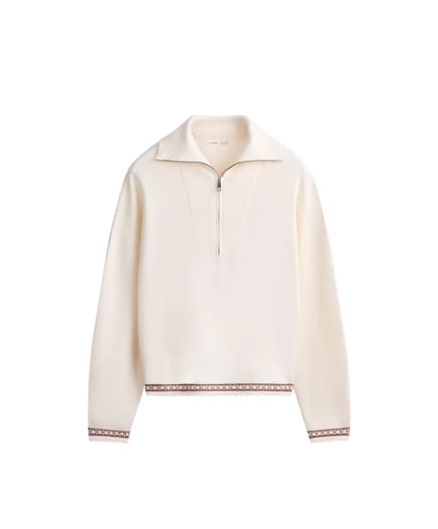 Half-zip High Neck Jumper