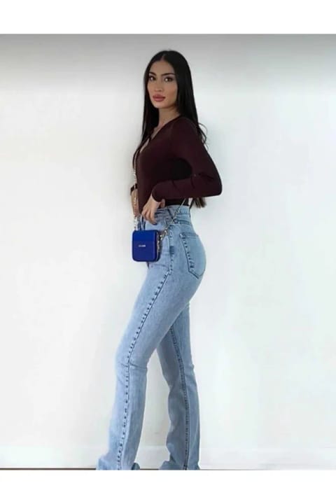 DRC trend Eliza 90's لیکرایی اسپرت زنانه با یقه باز و قد سوپر بالا