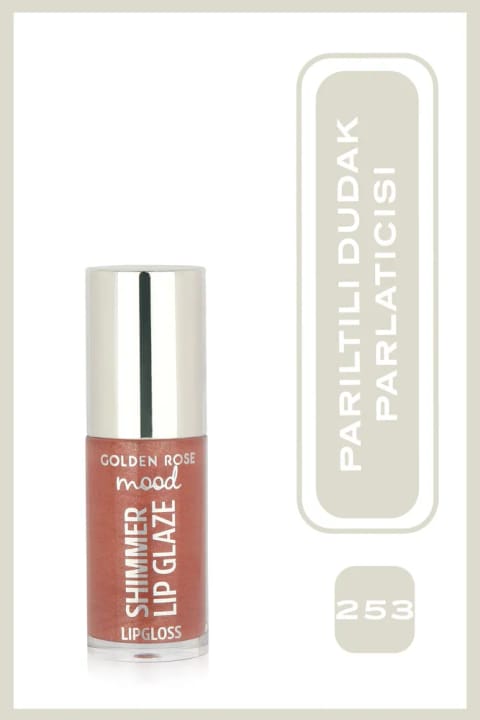 Golden Rose Mood Shimmer Lip Glaze رژ لب مایع براق شماره 253 سانست گلیز
