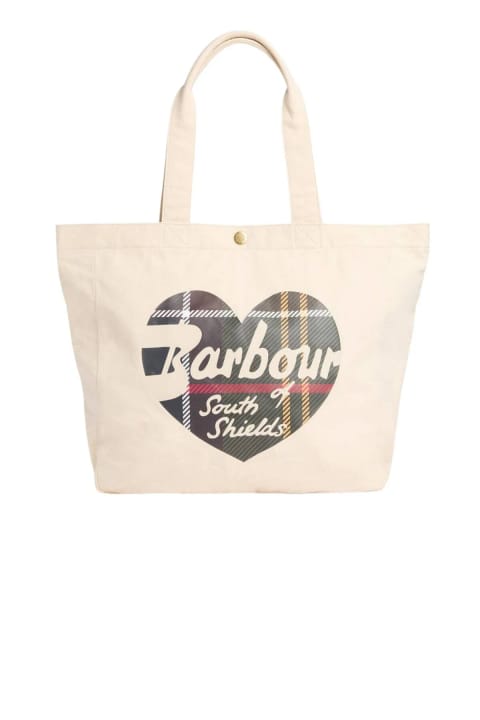 کیف توت Barbour مدل Heart BE11 Ecru Classic
