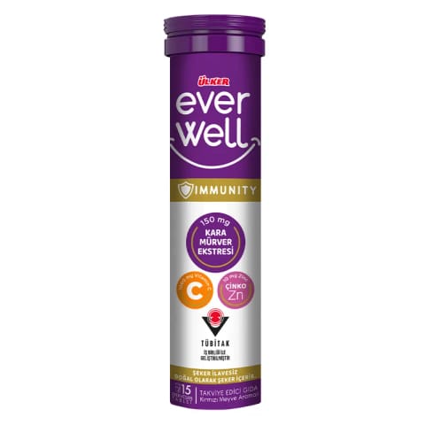 اولکر EverWell قرص جوشان بلک الدربری ۱۵ عددی