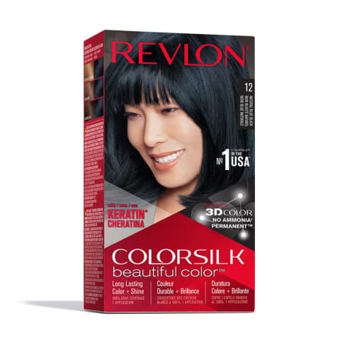 رنگ موی ریولون ColorSilk بلک آبی 12