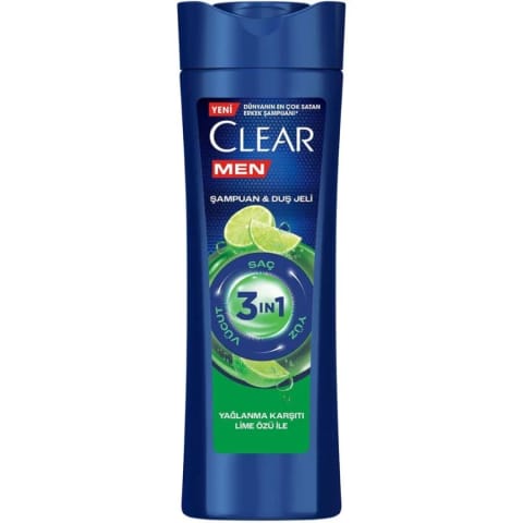 شامپو Clear Men 3 در 1 ضد چربی با عصاره لیمو 350 میلی‌لیتر