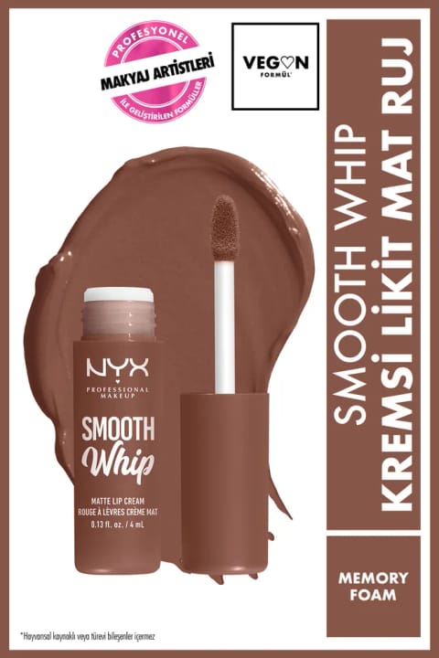 رژ لب مایع مات کرمی NYX Professional Makeup Smooth Whip - Memory Foam