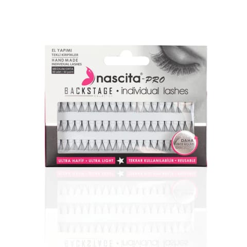 مژه مصنوعی تک‌رشته‌ای نازک - سایز متوسط Nascita Backstage Collection NASEYE000102