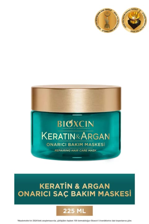 Bioxcin کراتین و آرگان ماسک ترمیمکننده مو ۲۲۵ میلیلیتر