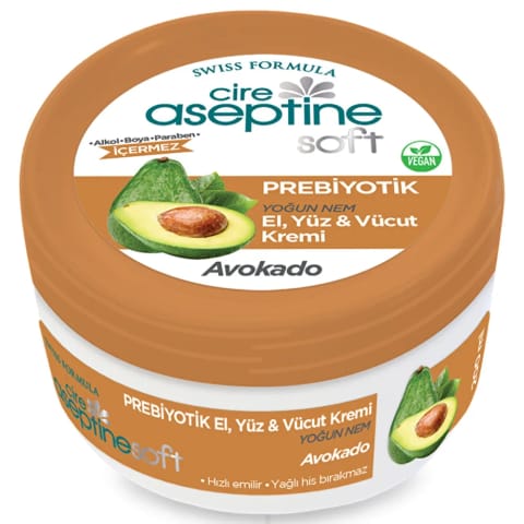 Cire Aseptine Soft کرم مرطوبکننده شدید با آووکادو و پریبیوتیک 200 میلیلیتر