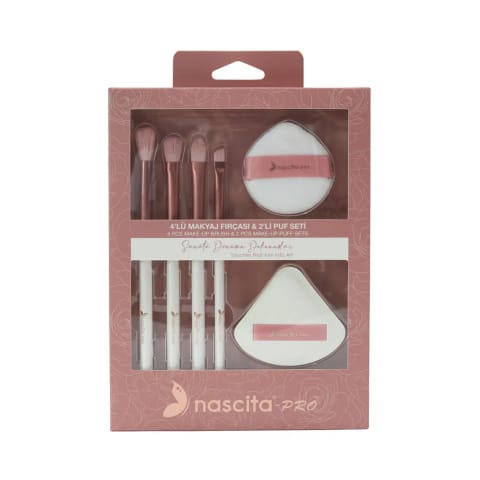 ست براش و پاف آرایشی Nascita ۶ تکه NASBRUSHSET162