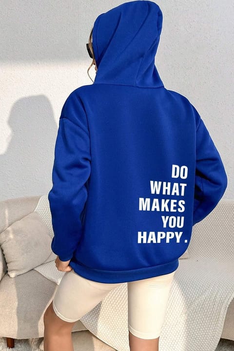 سویشرت اورسایز یونیسکس چاپی uyguntarz مدل Do What Makes You Happy