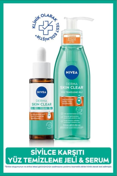 NIVEA Derma Skin Clear ضد جوش ست مراقبت از پوست، ژل شستشوی صورت ۱۵۰ میلیلیتر و...