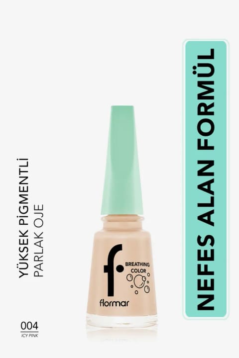 لاک ناخن نفسی Flormar Breathing Color - Icy Pink