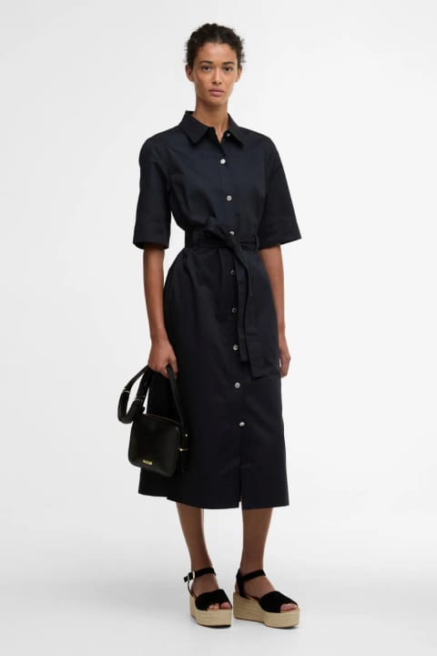 پیراهن میدی زنانه Barbour مدل Sloane رنگ NY99 سرمه‌ای تیره
