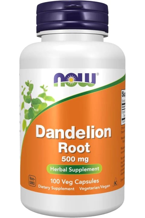 Now Foods, Dandelion Root، 500 میلی‌گرم، 100 کپسول گیاهی