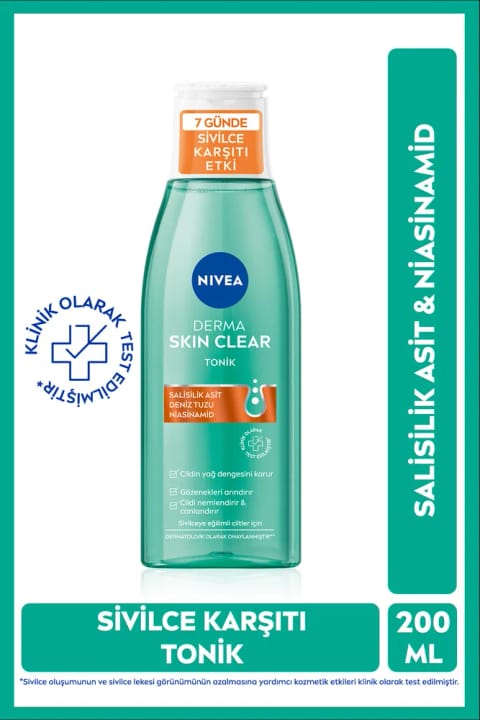 تونر ضد جوش نیوآ Derma Skin Clear 200ml