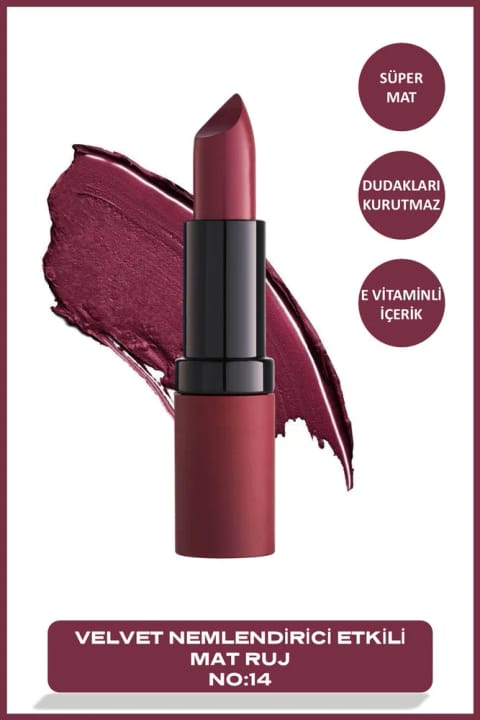 Golden Rose Velvet Matte Lipstick - 14 - رژ لب مات مخملی