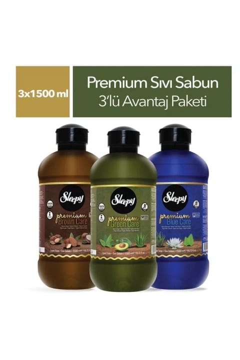 Sleepy Premium ساپون مایع ۳×۱۵۰۰ میلی‌لیتر