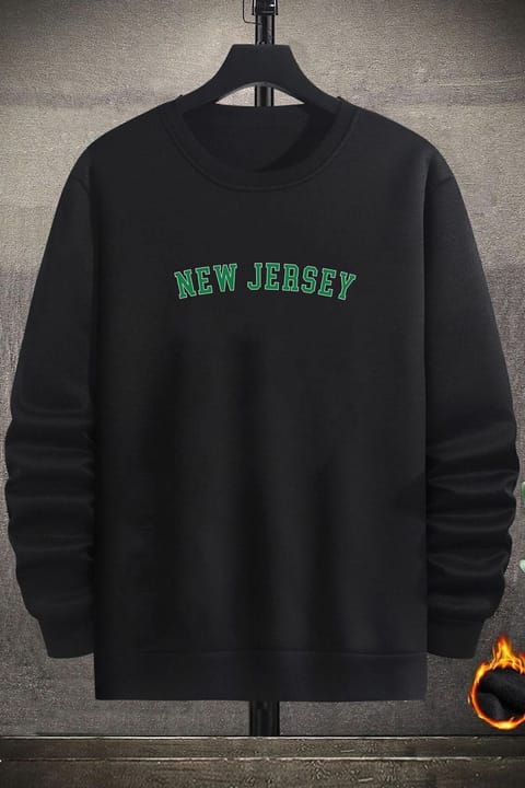 سویشرت یقه گرد چاپ New Jersey یونیسکس uyguntarz