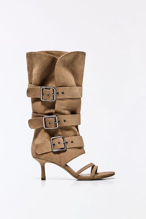 صندل پاشنهدار بنددار Bershka