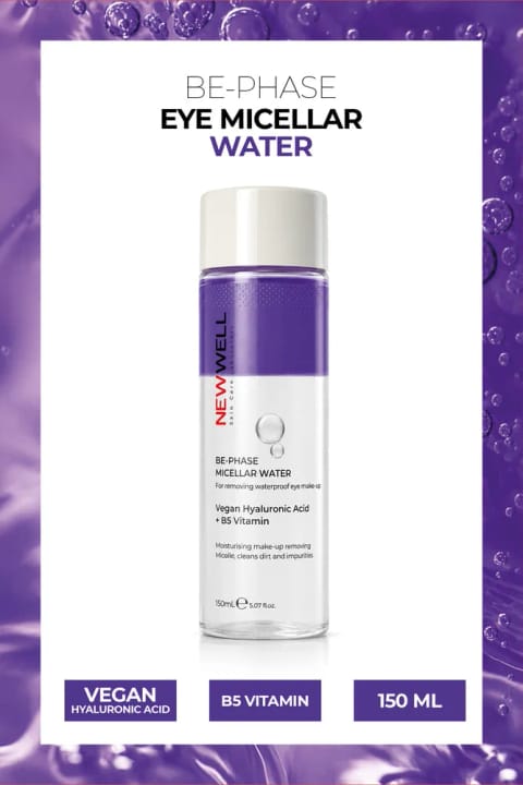 New Well Be-Phase Eye Micellar Water Purple (بنفش) 150 میلی لیتر