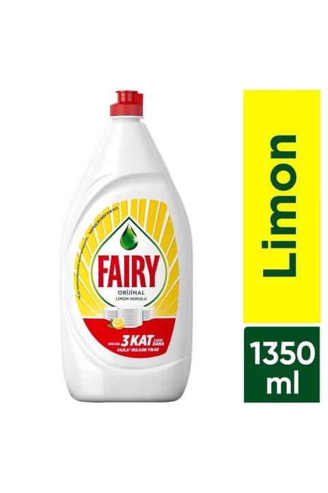 Fairy مایع ظرفشویی اصلی ۱۳۵۰ میلی‌لیتری با رایحه لیمو