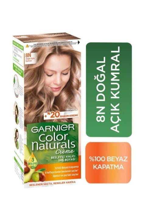 گارنیر رنگ مو - Color Naturals 8N بلوند روشن طبیعی