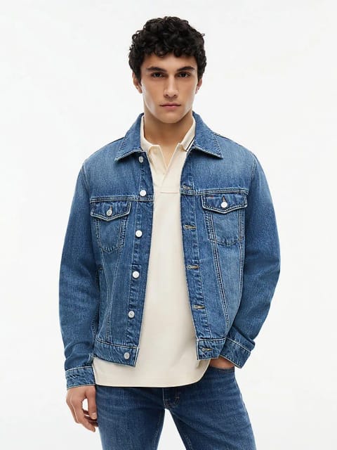 کاپشن جین مردانه Ryan مدل Regular Trucker از Tommy Hilfiger