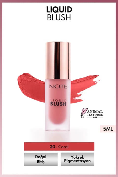 رژگونه مایع NOTE با اثر مرطوب‌کنندگی - 20 Coral