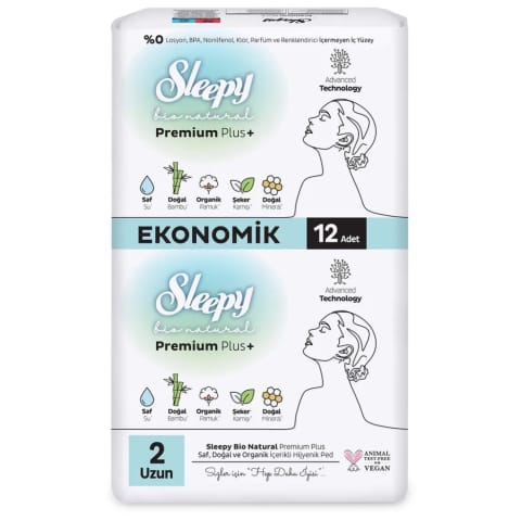 Sleepy bio natural سایز 2 بلند 12 عددی