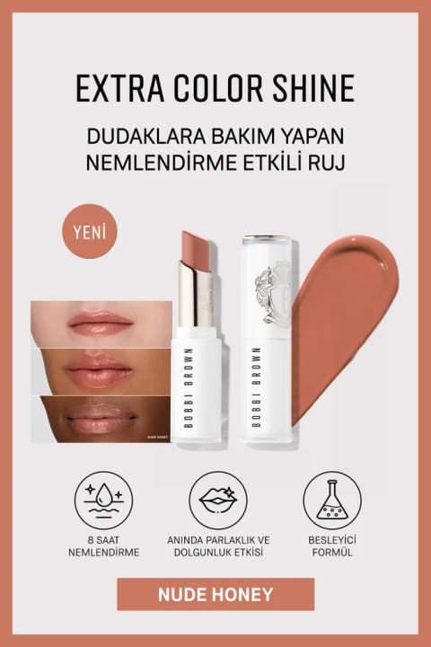 BOBBI BROWN Extra Color Shine رژ لب مرطوبکننده بالم اثری - Nude Honey