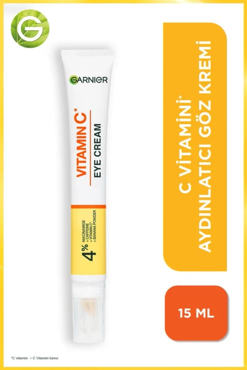 گارنیر کرم دور چشم روشن‌کننده ویتامین C (Niacinamide + کافئین)
