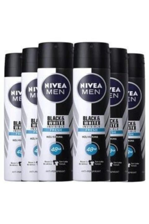 NIVEA دئودورانت اسپری 150 میلیلیتری Fresh Invisible Black & White