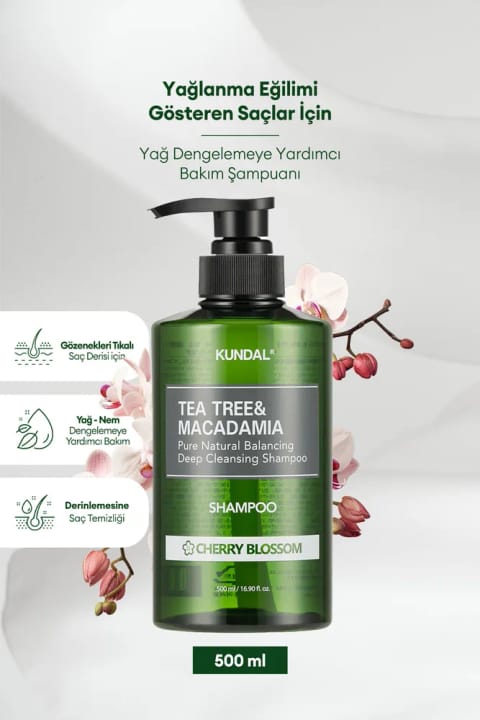 شامپوی تخصصی پوست سر مشکلدار Kundal Tea Tree & Macadamia