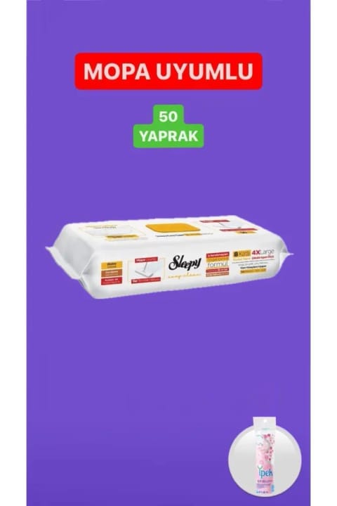 دستمال تمیزکننده کف سازگار با موپ Sleepy Easy Clean حاوی صابون عربی ۵۰ برگ