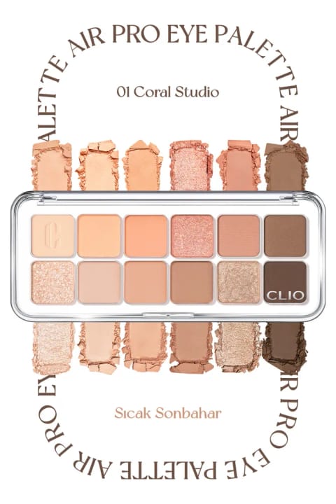 پالت سایه چشم CLIO Pro Eye Palette — 01 Coral Studio