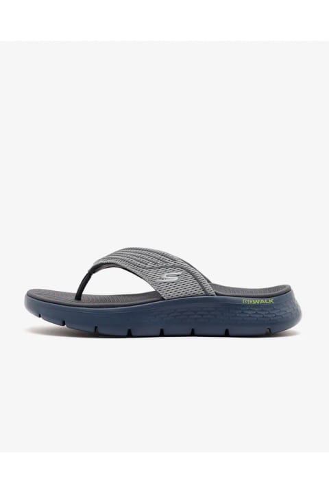 کفش اسکچرز GO WALK FLEX سندال مردانه خاکستری فلیپ‌فلاپ 229214 GRY