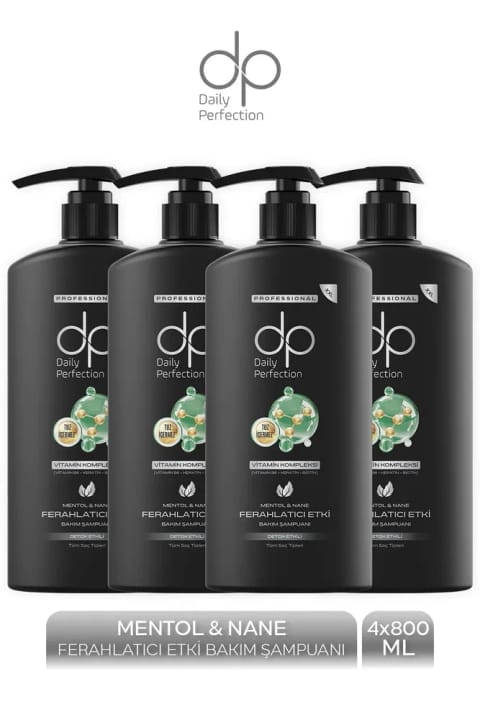 dp Daily Perfection شامپو منت با اثری خنککننده 4×800 میلیلیتر